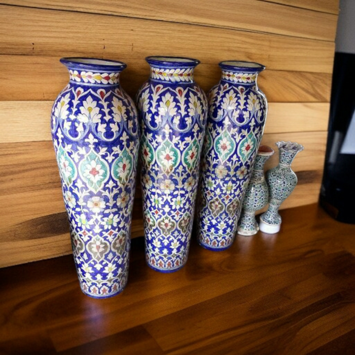 Tall Floral Mosaic Vases – Set of 5 - Image 1