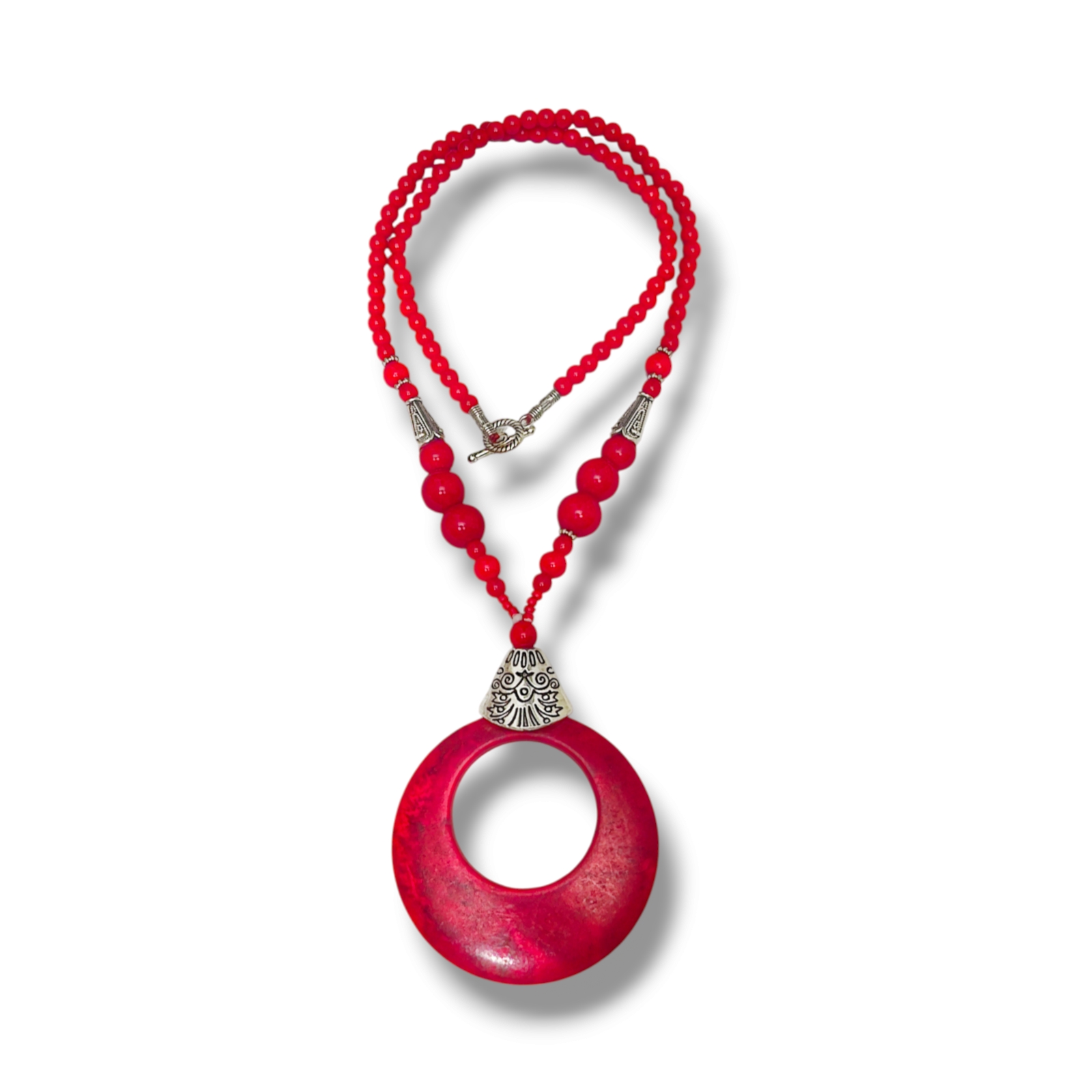 Red Ring Necklace 30 Red Ring Necklace - Image 1